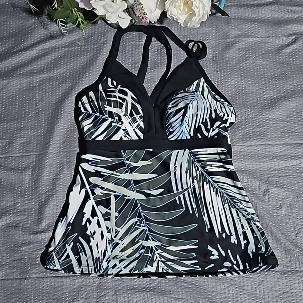 Coastal Blue Swim Top size M 8-10